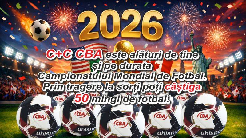 Câștigă 50 de mingi de fotbal cu C+C CBA